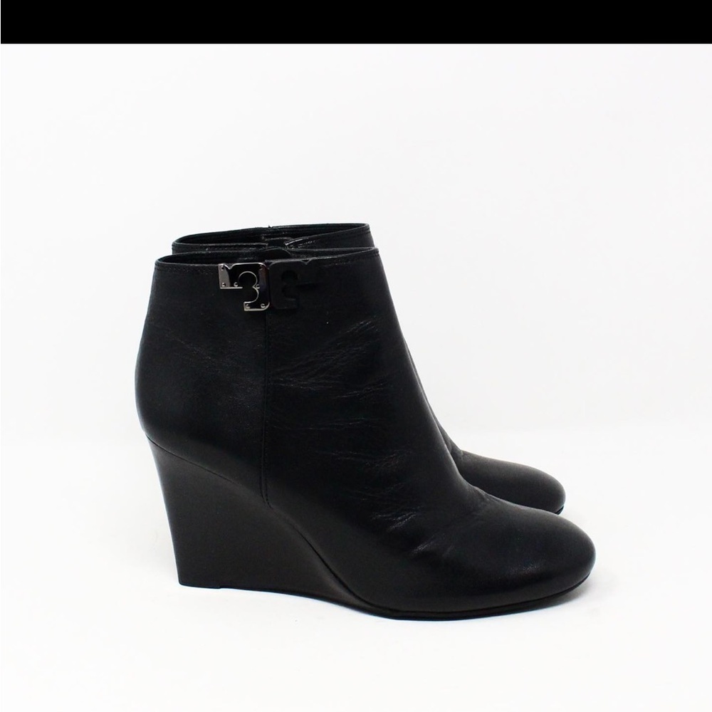 EUC Tory Burch Black Leather Lowell Boot Size 7 - Picture 4 of 7
